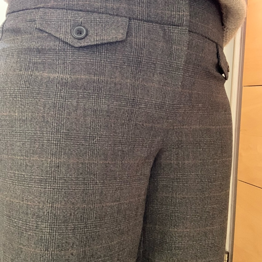 Cropped Plaid Dress Pants